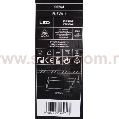 Накладной светодиодный светильник 22W Eglo 96254 FUEVA 1