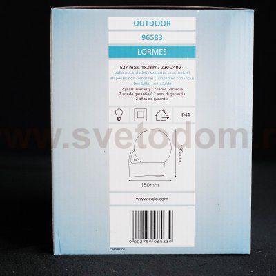 Уличный cветодный светильник Eglo 96583 LORMES