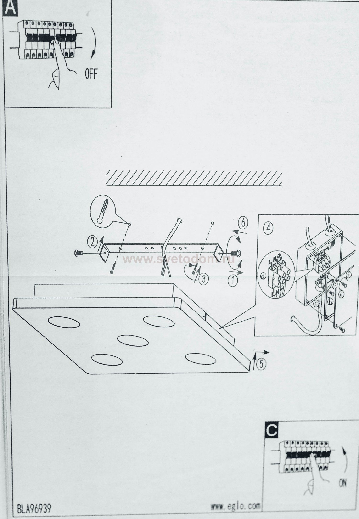 Потолочный зеркальный светильник 22,5Вт Eglo 96939 CABUS