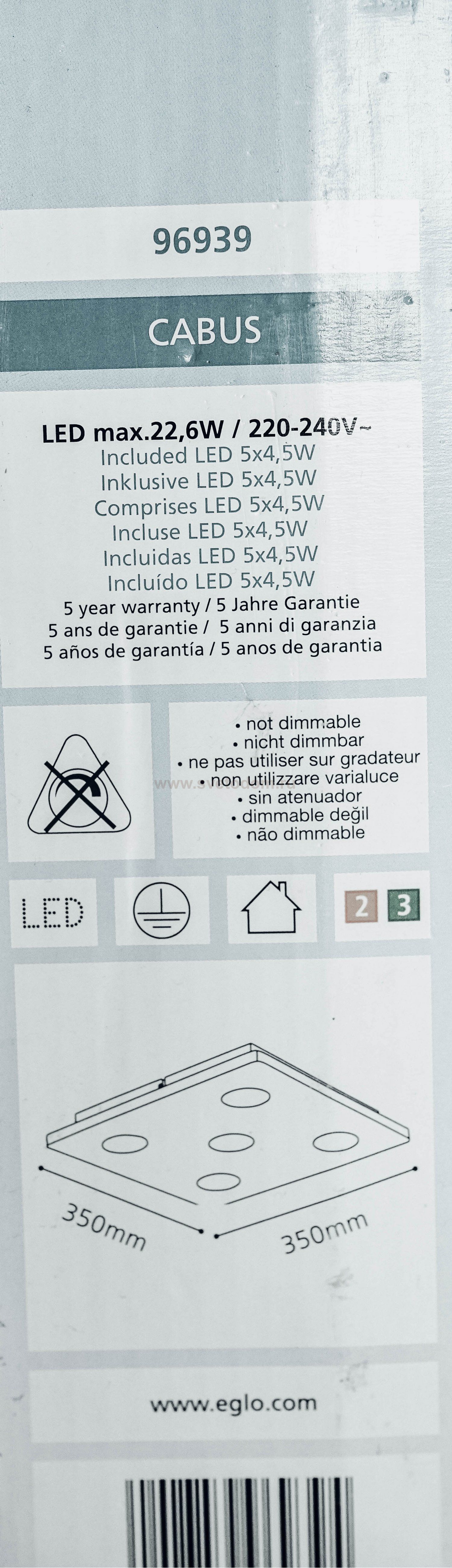 Уценка. Потолочный светодиодный светильник Eglo 96939 CABUS