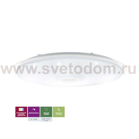 Светодиодная потол. светильник LANCIANO димм. с рег-кой темп. цвета Eglo 97738