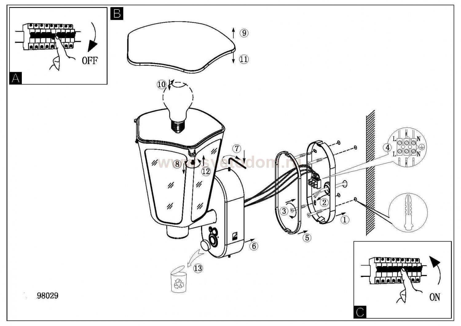 Светильник Eglo 98029
