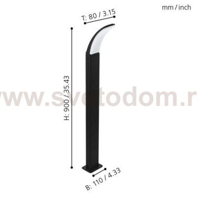 Уличный фонарь светодиодный FIUMICINO Eglo 98152