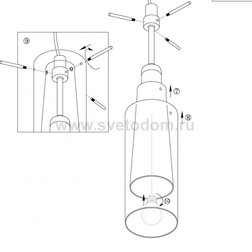 Плафон стекло зеркальный с рисунком 1575 Beverly