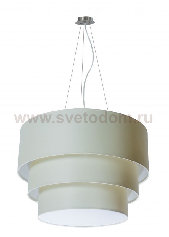 Подвесной светильник Elisse S3 01 04g,Металл/Ткань,Хром/Кремовый,D60/H160,3xE27