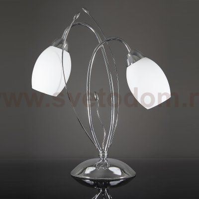 Настольный светильник Escada 10161/T E27*60W Chrome/White BELL