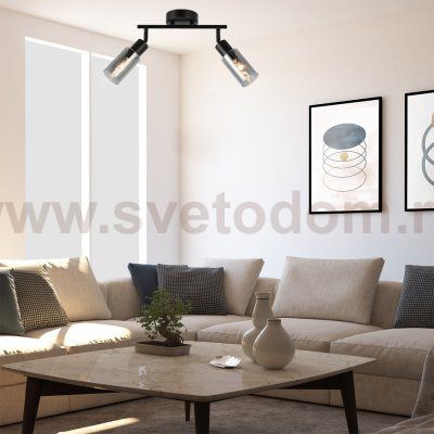 Настенно-потолочный свет Escada 10172/2A E14*40W Black/Chrome