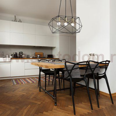 Подвесной светильник Escada 10174/3PL Е27*60W Black BELFAST