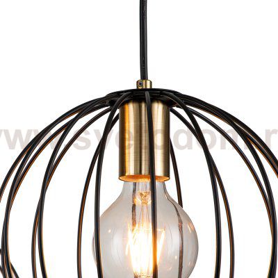 Подвесной светильник Escada 10176/3S E27*60W Black/Brass QUEBEC