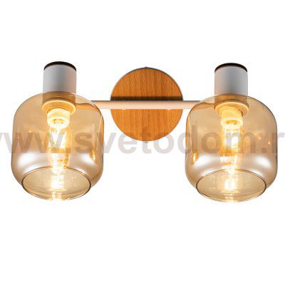 Спот Escada 10177/2A E14*40W White/Chrome/Wood HUGGE