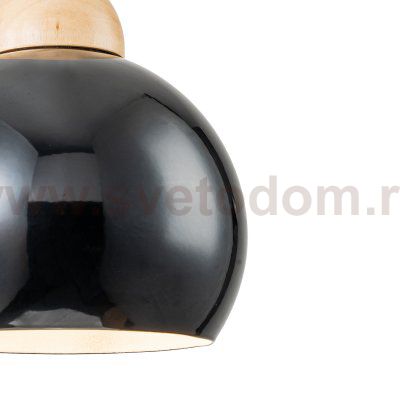 Подвесной светильник Escada 10178/1S E27*40W Black/Wood SOLO