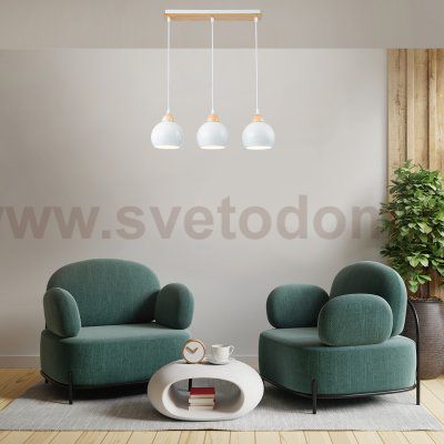 Подвесной светильник Escada 10178/3S E27*40W White/Wood