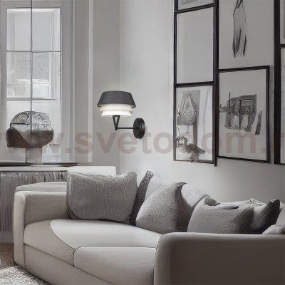 Настенный светильник Escada 10187/1A E27*60W Black/Beige/White