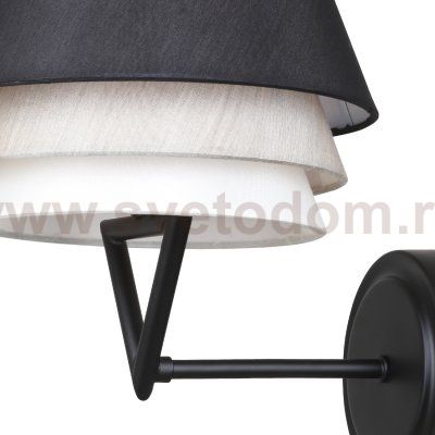 Настенный светильник Escada 10187/1A E27*60W Black/Beige/White