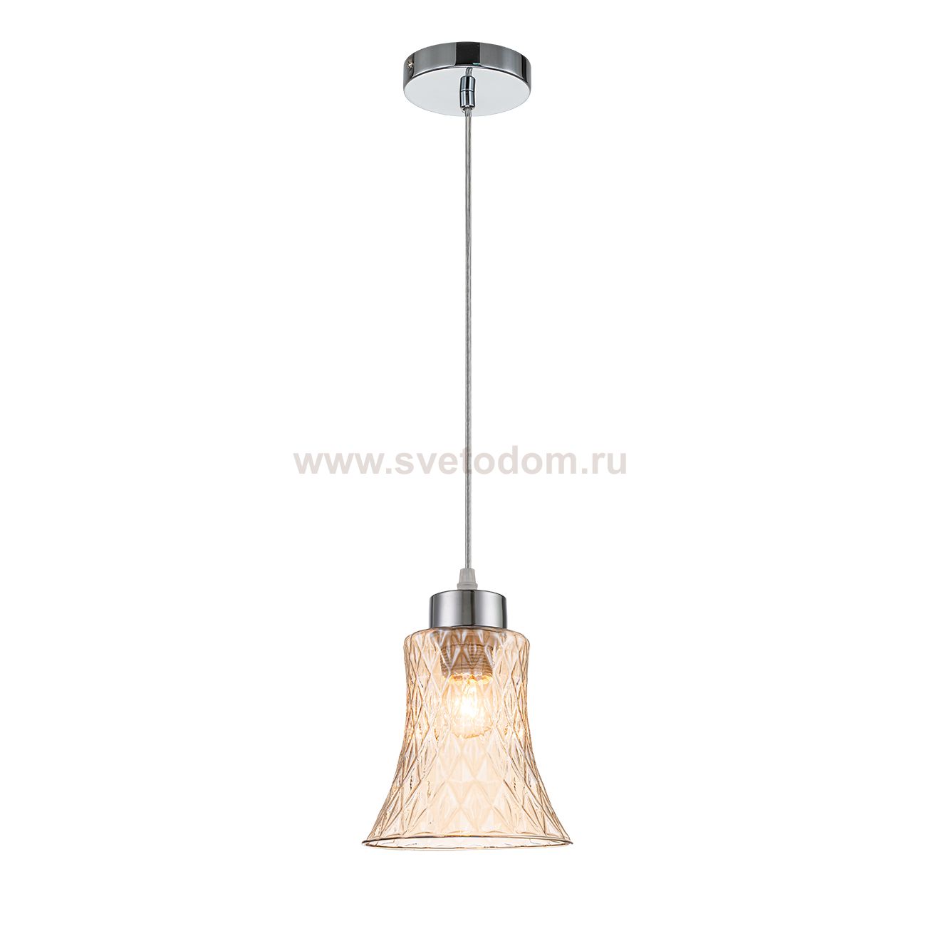 Подвесной светильник Escada 10193/1S E27*40W Chrome/Amber CARNIVAL