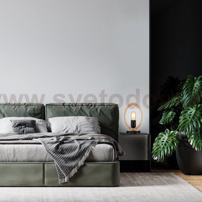 Настольный светильник Escada 10196/T E27*40W Black RUSTIC