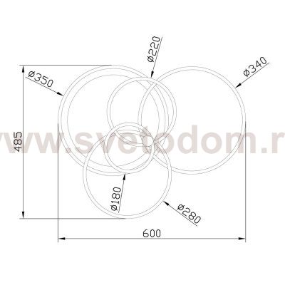 Потолочный светильник Escada 10213/4 LED*84+24W White/Black CONTOUR