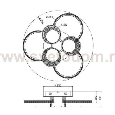 Потолочный светильник Escada 10232/6 LED*114W White CASTOR