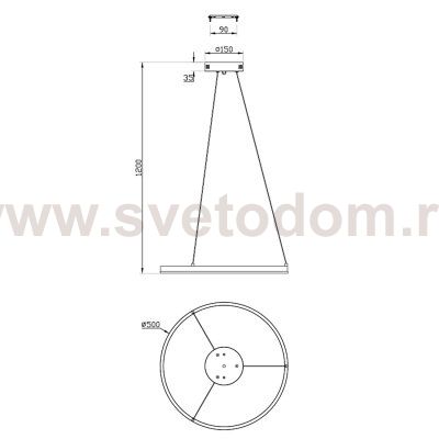 Подвесной светильник Escada 10254/1 LED*43W White APP VOID