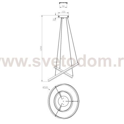 Подвесной светильник Escada 10254/2 LED*66W White APP VOID