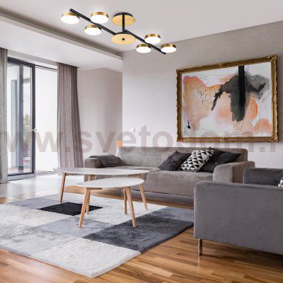 Светильник на штанге Escada 10266/6 LED*95W Black/Brass ALCOR