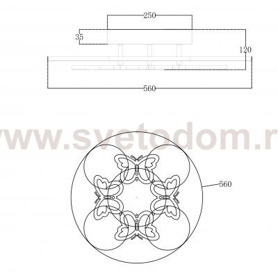 Потолочный светильник Escada 10272/8 LED*117W White