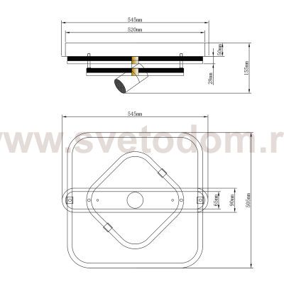 Потолочный светильник Escada 10280/2 LED*62+3W Chrome FACTOR