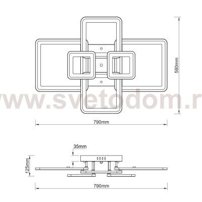 Потолочный светильник Escada 10286/6 LED*154W White PLAIN