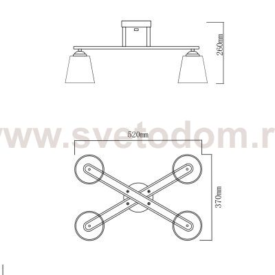 Потолочный светильник Escada 1101/4PL E27*60W Gold SILVA