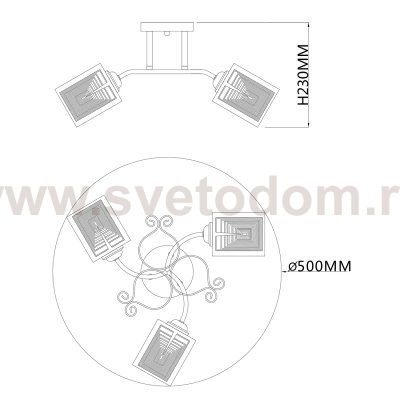 Потолочный светильник Escada 1105/3PL E27*40W Chrome SPIREA
