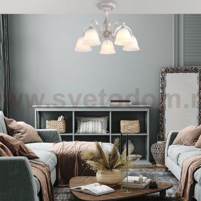 Светильник на штанге Escada 1114/5PL E27*60W White VERSAILLES