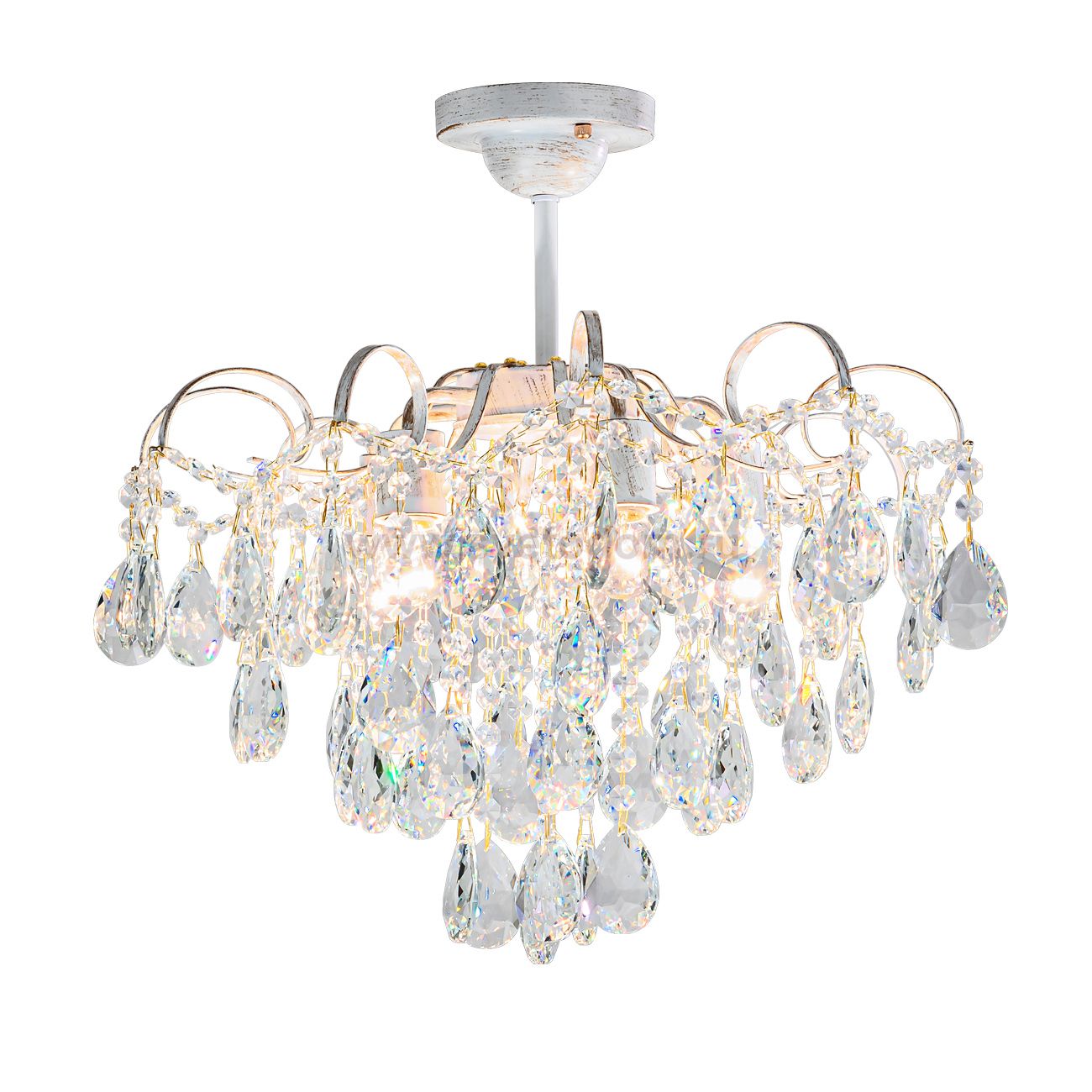 Потолочный светильник Escada 1122/5PL E27*60W White/Gold BLING