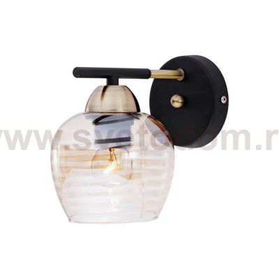 Настенный светильник Escada 1123/1A E27*40W Antique brass/Black NATE