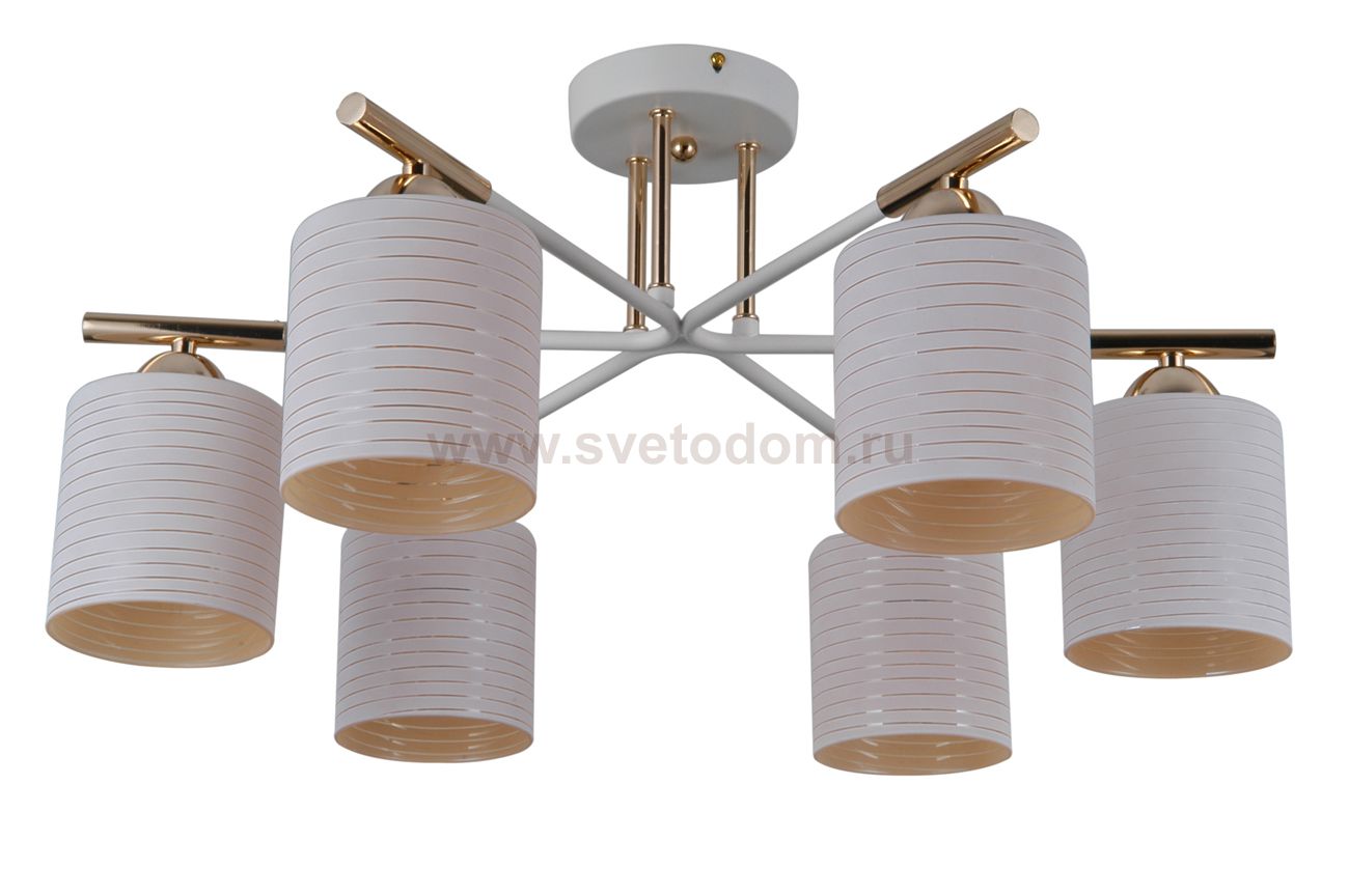 Потолочный светильник Escada 1124/6P E27*40W French gold/White FIONA