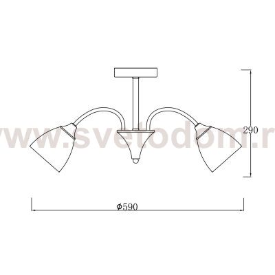 Светильник на штанге Escada 1129/3P E27*60W Gold AMELIA