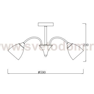 Светильник на штанге Escada 1129/5P E27*60W Gold AMELIA
