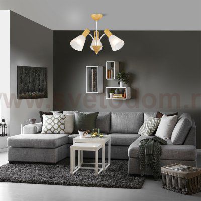 Светильник на штанге Escada 1131/3P E14*40W White/Wood