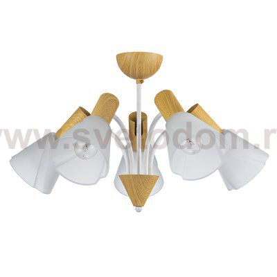Светильник на штанге Escada 1131/5P E14*40W White/Wood