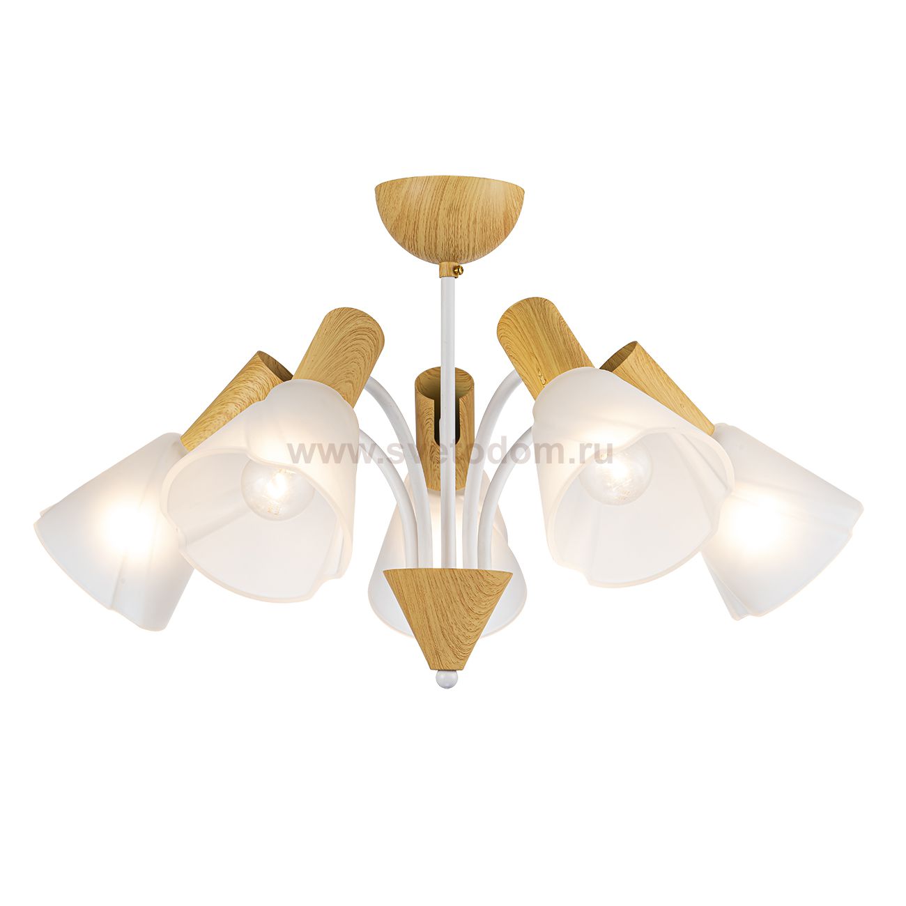 Светильник на штанге Escada 1131/5P E14*40W White/Wood