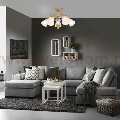 Светильник на штанге Escada 1131/5P E14*40W White/Wood