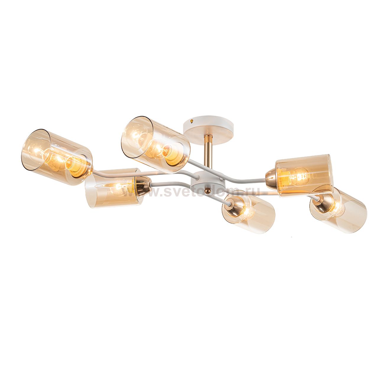 Светильник на штанге Escada 1131/6P E27*60W White/Gold VERTIGO