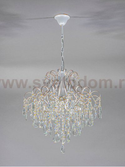 Подвесной светильник Escada 1137/6S E27*60W White/Gold QUEEN