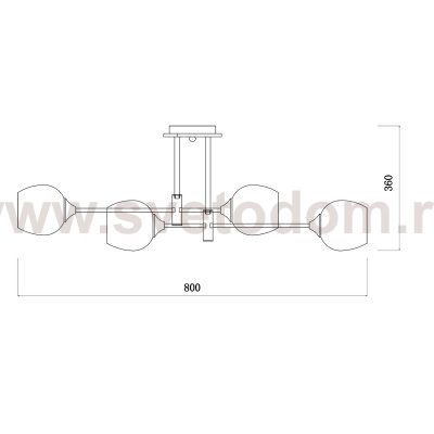 Светильник на штанге Escada 1138/8P E27*40W Chrome MONSOON