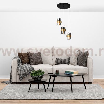 Подвесной светильник Escada 1139/3S E14*40W Black/Gold