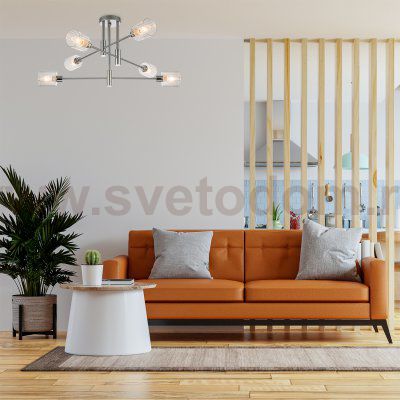 Светильник на штанге Escada 1140/6P E14*40W Silver/Chrome REFLEX