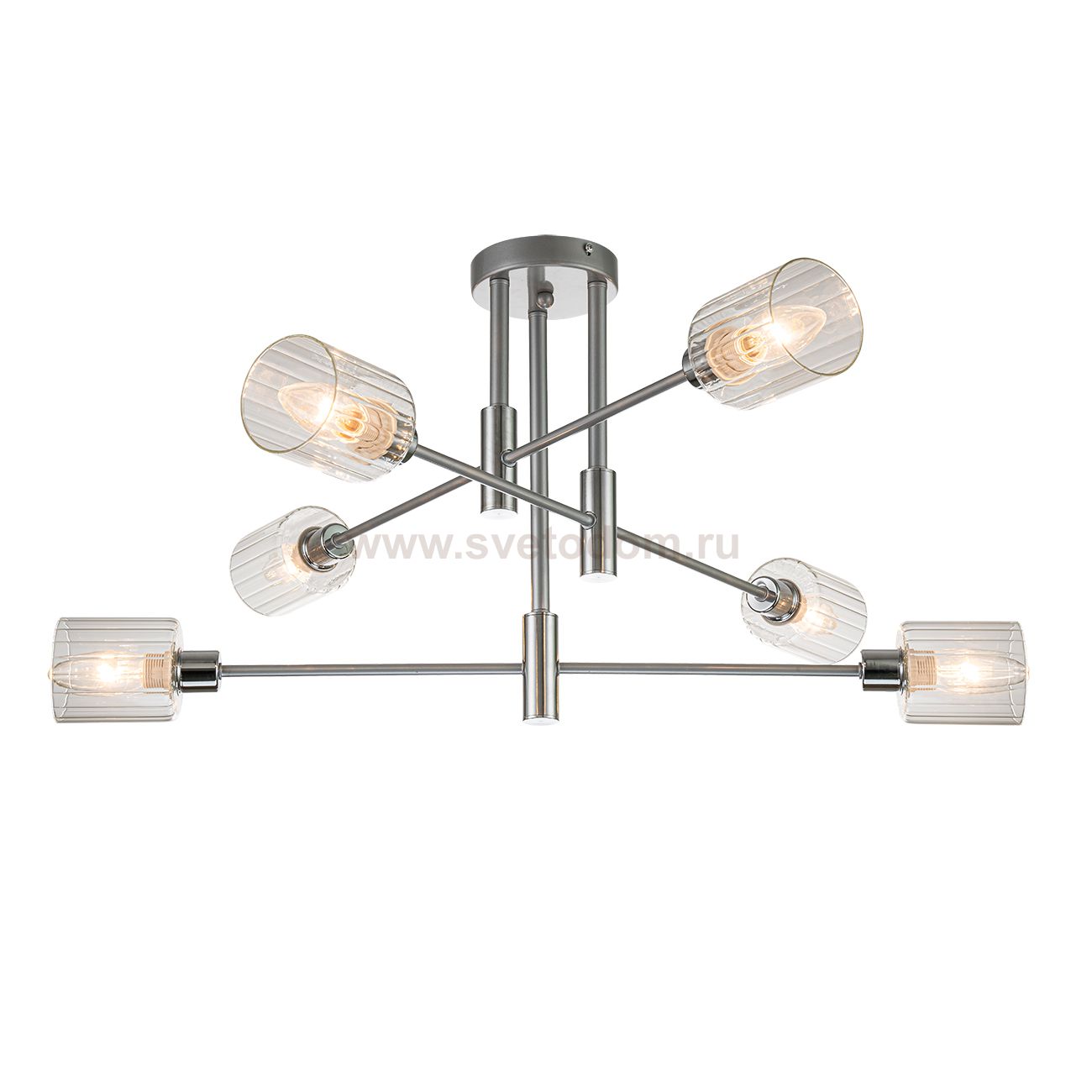 Светильник на штанге Escada 1140/6P E14*40W Silver/Chrome REFLEX