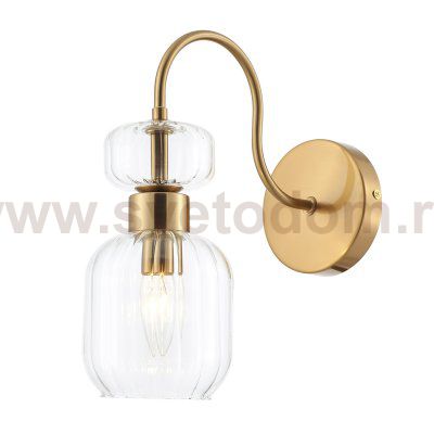 Настенный светильник Escada 1141/1A E14*60W Antigue copper/Clear GLOSS