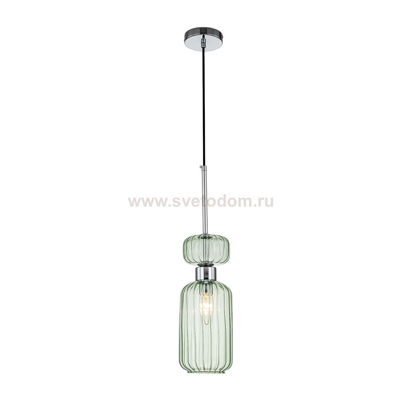Подвесной светильник Escada 1141/1S E14*60W Chrome/Green GLOSS