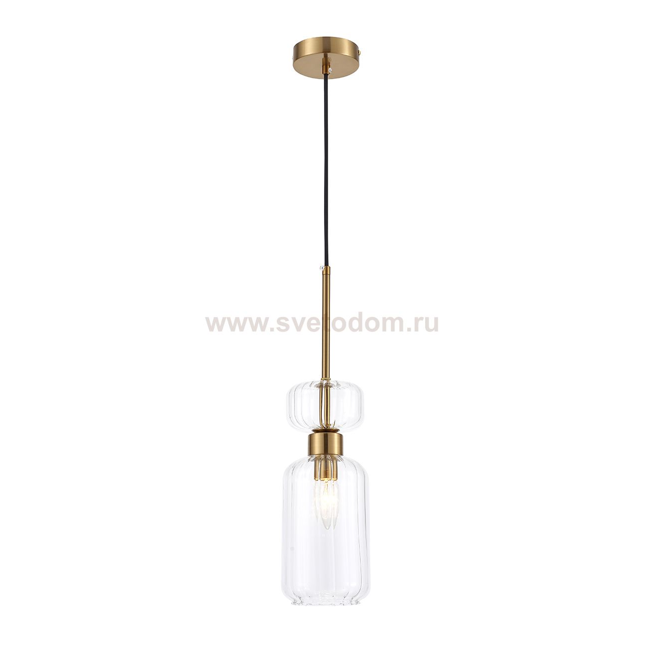 Подвесной светильник Escada 1141/1S E14*60W Antigue copper/Clear GLOSS