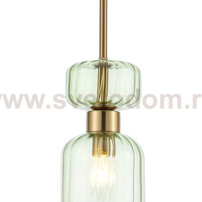 Подвесной светильник Escada 1141/1S E14*60W Antigue copper/Green GLOSS